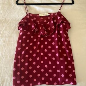 Zimmermann polka dot scallop tank